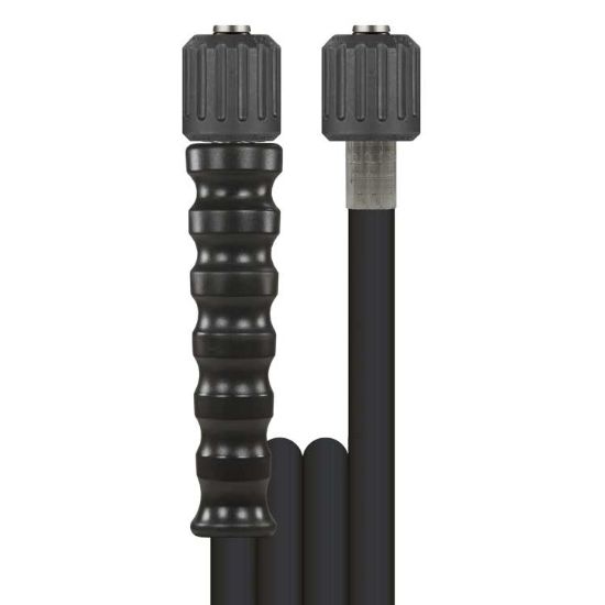 Afbeeldingen van Slang 2SN-08 glad ZW 15 M.RVS -Swivel 22