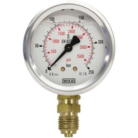 Afbeeldingen van Manometer 0-250 U 50 mm 1/4"BU WIKA