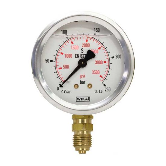 Afbeeldingen van Manometer 0-160 U 63 mm 1/4"BU WIKA