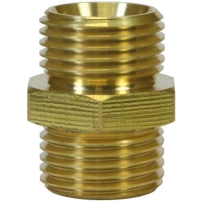 Afbeeldingen van Dubbele nippel 1/8 BU Messing