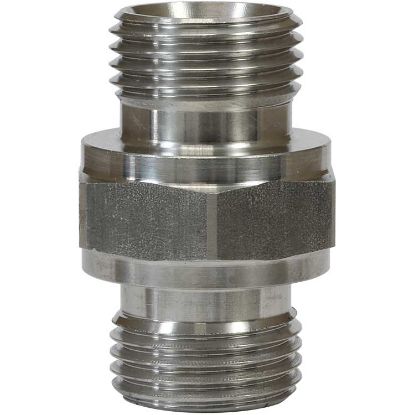 Afbeeldingen van Dubbele nippel 1/8"BU RVS
