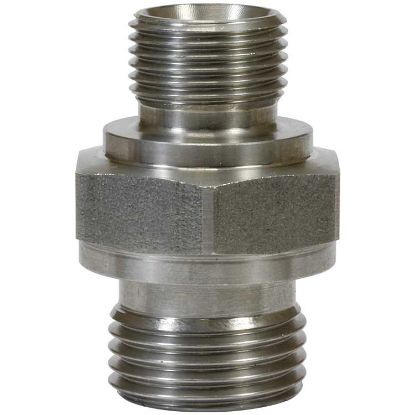 Afbeeldingen van Dubbele nippel 1/8-3/8 BU RVS