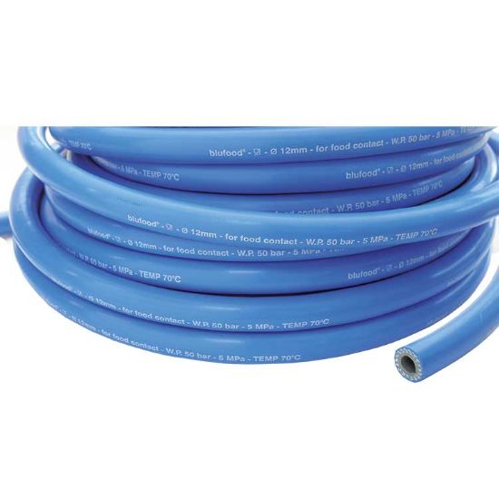 Afbeeldingen van Slang blufood DN 12 Blauw50 bar 80°C