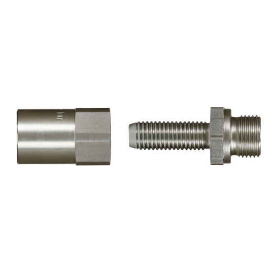 Afbeeldingen van Schroef armatuur cpl. BUR 1/2 NW 12 RVS