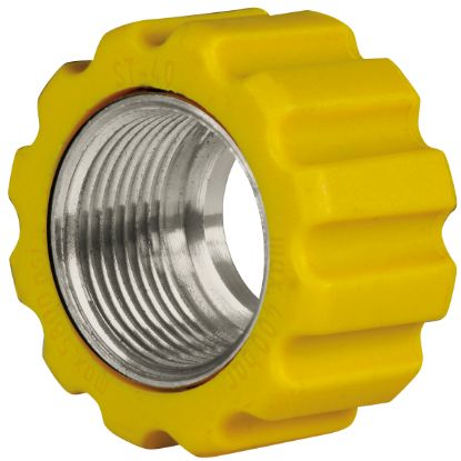 Afbeeldingen van Wartelmoer 22x1,5 16,4 mm geel RVS