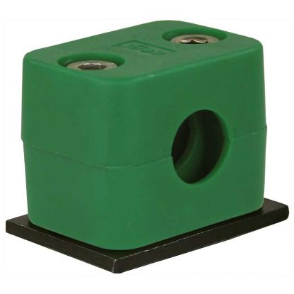 Afbeeldingen van Buisklem 18 mm met lasplaat RVS