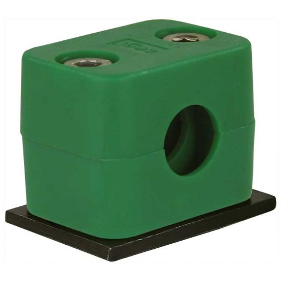 Afbeeldingen van Buisklem 18 mm met lasplaat RVS