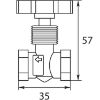 Afbeeldingen van Doseerventiel 2x1/4"BI Messing + Konterm