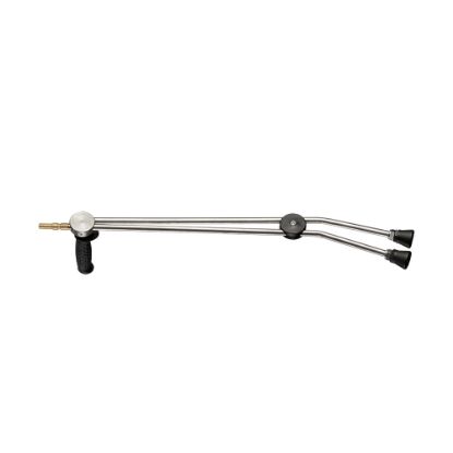 Afbeeldingen van Dubbellans 660 MM inox met draaihandgree