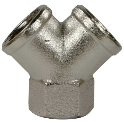 Afbeeldingen van Y-stuk(s) 1/2 BI Messing vernickelt