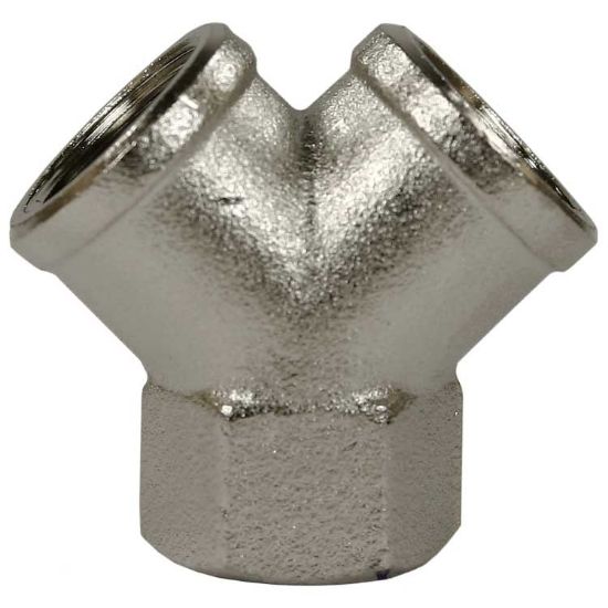 Afbeeldingen van Y-stuk(s) 1/2 BI Messing vernickelt