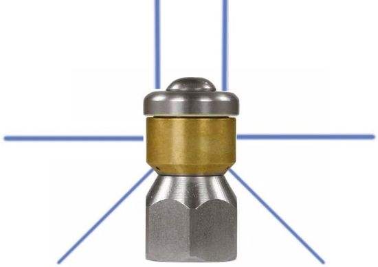 Afbeeldingen van Rioolnozzle  Roterend 1/4BI maat 12