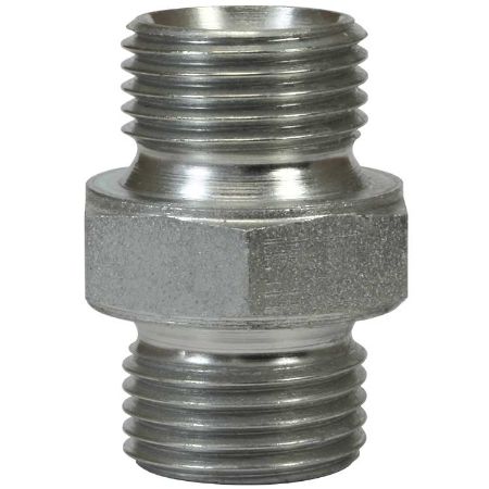 Afbeeldingen van Dubbele nippel 1/4"BU:1/4"BU verzinkt st