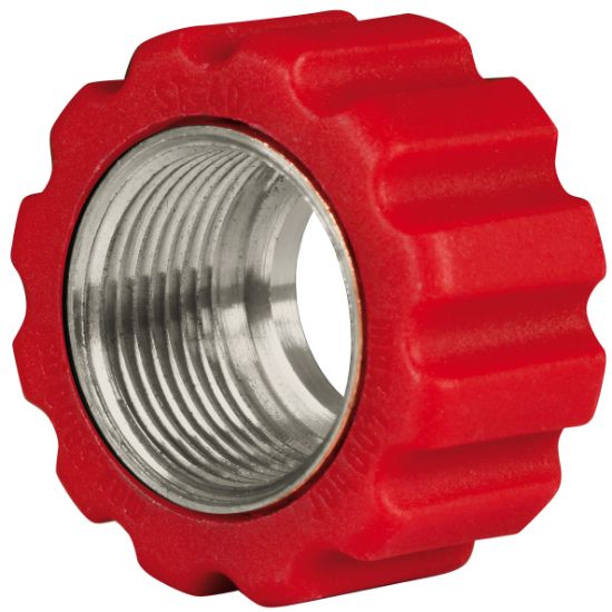 Afbeeldingen van Wartelmoer 22x1,5 16,4 mm rood RVS