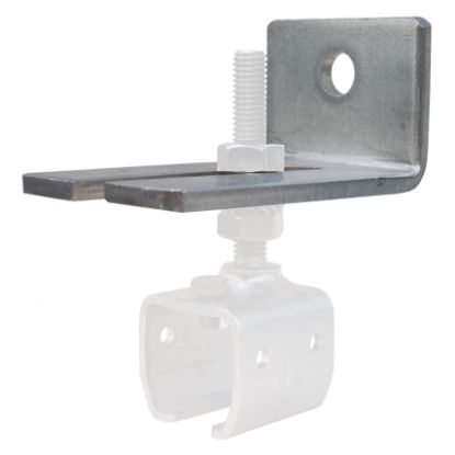 Afbeeldingen van Haakse muurbeugel lang  100 mm RVS