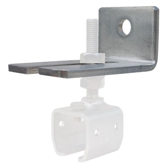 Afbeeldingen van Haakse muurbeugel lang  100 mm RVS