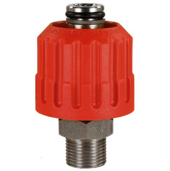 Afbeeldingen van Draaikoppeling 24:1/2BU RVS /rood 700 b