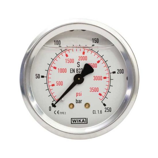 Afbeeldingen van Manometer 0-250 HI 63 mm 1/4"BU WIKA