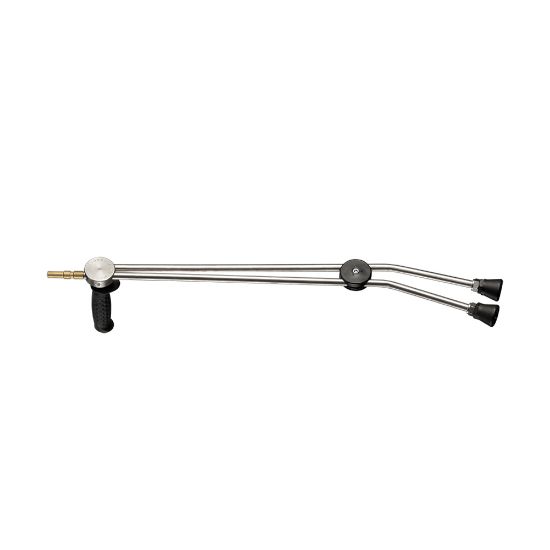 Afbeeldingen van Dubbellans 660 MM inox met draaihandgree