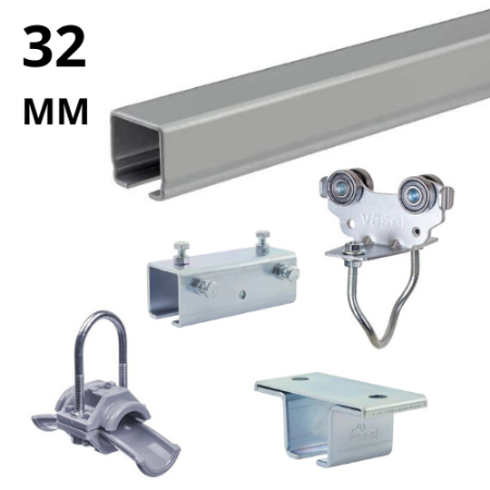 Afbeelding voor categorie Railsysteem 32mm Staal